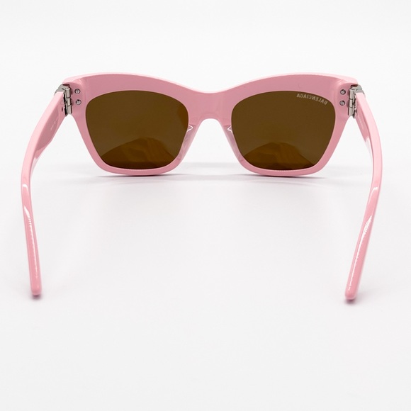 NEW BALENCIAGA CAT EYE PINK SUNGLASSES BALENCIAGA BB0132S 003 - Picture 9 of 12
